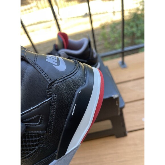 Nike Air Jordan 4 Retro “Bred Reimagined” Black/Red BQ7669-006 Youth Size 3Y - Picture 6 of 15